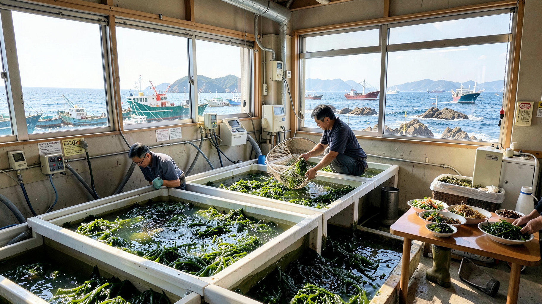 南三陸の海藻陸上養殖が示す、安定供給と地域産業再生の新戦略を表す陸上養殖施設のイメージ